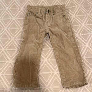 Janie and Jack Tan Corduroy Kids Pants